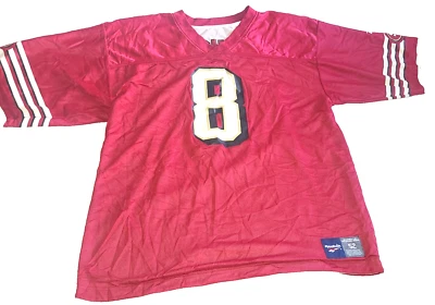 Camiseta Reversível Vintage Anos 90 Reebok Steve Young San Francisco 49ers Tamanho 52/XL - Imagem 1 de 4