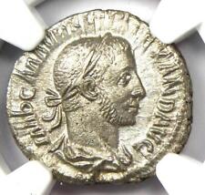 Roman Severus Alexander AR Denarius Coin 222-235 AD - Certified NGC MS (UNC)