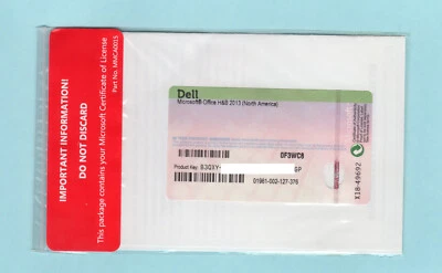 New Microsoft Office Home & Business 2013 Product Key Card -  (New) - Image 1 of 2