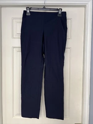 Pantalones Charter Club Chelsea ajustados al tobillo azul marino pull on control abdominal talla 4 elásticos Foto 1 de 4