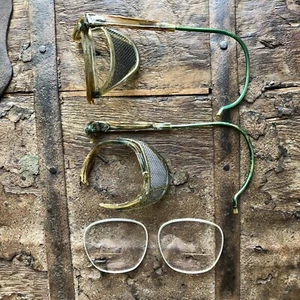 American Optical AO Safety Glasses Mesh Metal Side Screen Shields VTG PARTS ONLY - Picture 1 of 10