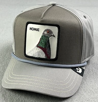 Gorra de béisbol GOORIN BROS The Farm SnapBack HOMIE gris paloma auténtica nueva con etiquetas Foto 1 de 4