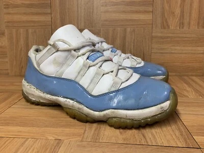 RARO🔥 Nike Air Jordan 11 XI Retro Bajo Blanco Columbia Azul Patente 10 136053-141 Foto 1 de 4