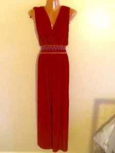 Women's Plus Size Surplice Sleeveless Long Maxi Cocktail Dress 1X - Picture 1 of 7
