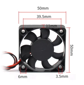 Lüfter 12V 24V 50 x 50mm 5010 Bürstenlos Kunststoff schwarz 2 Pin DIY Computer - Bild 1 von 11