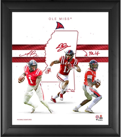 Ole Miss Rebels Framed 15" x 17" Franchise Foundations Collage Cover
