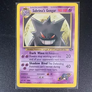 VTG 2000 POKEMON SABRINA'S GENGAR 29/132 NON-HOLO RARE GYM CHALLENGE RARE - Picture 1 of 10