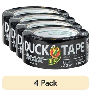 (4 pack) Strength Brand Duct Tape, 1.88 in. x 20 yd., Black - Picture 1 of 6