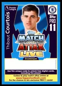 Match Attax 2017/2018 EXTRA Thibaut Courtois Chelsea Hero Packet Back No. 06 - Picture 1 of 2