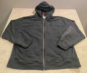 Active Ride Shop Hoodie Men XL Gray Skateboard Heavy VTG Y2K Full Zip Sweatshirt - Picture 1 of 12