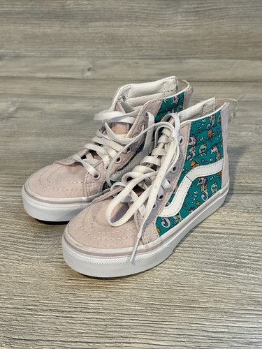 VANS Sk8 Hi Sea Party Ragazze Taglia 10 5 Verde Rosa Polpo Cavallo Marino 751505