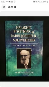 Halakhic Positions of Rabbi Joseph B. Soloveitchik Volume VIII Aharon Ziegler - Picture 1 of 2