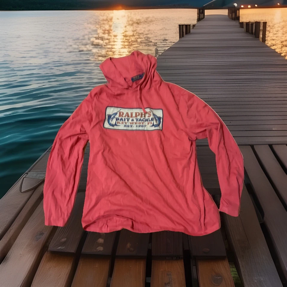 POLO RALPH LAUREN LIGERO ALGODÓN JERSEY SUDADERA CON CAPUCHA MANGA LARGA TALLA L Foto 1 de 2