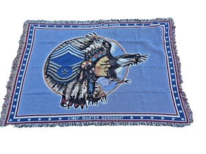 United States Air Force Chief Master Sargeant Blanket 72" X 53" Madein the USA - Picture 1 of 8