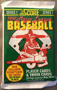1991 Score Baseball Pack Greg Myers Blue Jays (Top) Jeff Robinson Yankees (Back)