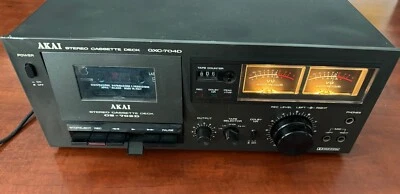 AKAI GXC-704D Stereo Cassette Desk Nero - Esaminato revisionato. Ben funzionante - Imagen 1 de 4
