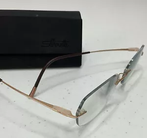 Silhouette Eyeglasses Chassis 5561 1X 3530 Purist Balanced Rose Gold 52-19 140 - Picture 1 of 11