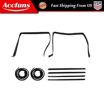 Rubber Door Weatherstrip Seal Kit For 1983-1994 GMC S-15 Jimmy Chevy S10 Blazer - Image 1 of 4