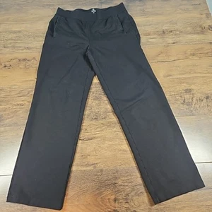 T by Talbots Pantalone Nero Leggings Donna M Relaxed Fit Elastico Vita Tasche - Foto 1 di 5