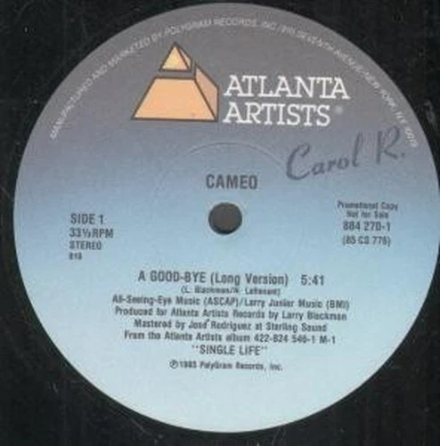 Cameo (Funk Gruppe) A Goodbye 12" Vinyl USA Atlanta 1985 Lange Version Promo b/w - Bild 1 von 1