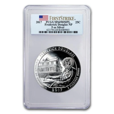 2017 5 oz Silver ATB Frederick Douglass MS-69 DMPL PCGS (FS) - Image 1 of 3