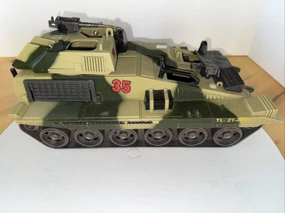 Lanard Toys The Corps Ejército Tanque Bronceado y Verde Camuflaje 1986 De colección incompleto 12"" Foto 1 de 4