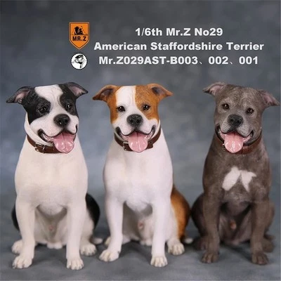 American Staffordshire Terrier Modelo Mascota Perro Animal Escala 1:6 Decoración Figura Regalo Foto 1 de 4