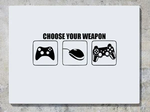 Choose Your Weapon Xbox Ps Playstation Computer Gaming Decal Wall Sticker Pictur - Picture 1 of 2