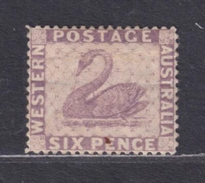 Western Australia Scott MH OG 1882 6d Pale Violet Swan Perf 14 Crown CA SCV $150 - Picture 1 of 2