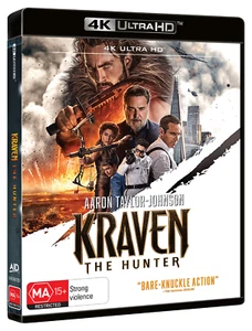 NEW Kraven The Hunter (4K UHD Blu-Ray, 2024) PREORDER Movie Aaron Taylor-Johnson - Picture 1 of 2