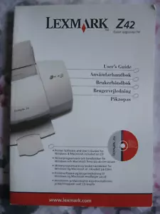 LEXMARK Z42 PRINTER USER MANUAL. January 2000. - Picture 1 of 5