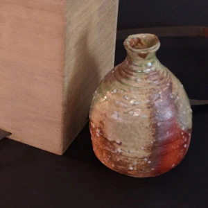 Bottiglia di sake shigaraki giapponese fatta a mano Tokkuri di Shodo Sasaki 6091 - Foto 1 di 11