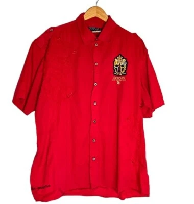 COOGI Embroidered Red Casual Button Down Shirt MEN Size XXXL - Image 1 of 4