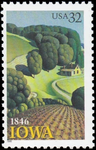 US Stamp #3088 - 1996 32¢ Iowa Statehood, EzGrade™ G/VG, MNH, OG - Picture 1 of 3