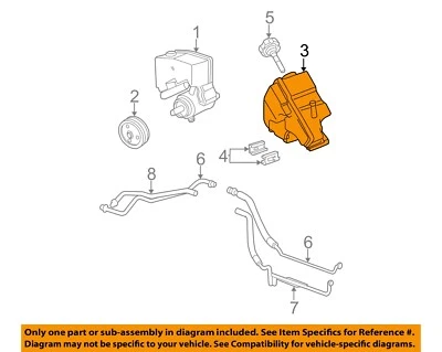 Used Power Steering Pump fits: 2005 Pontiac Montana SV6 Grade A - Image 1 of 3