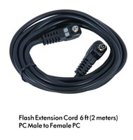 6ft Flash Strobe Extension Cord 4mm Heavy Duty PC Male to PC Female Camera DSLR