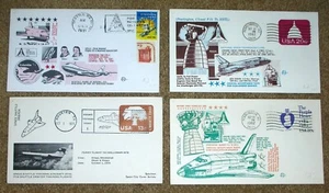 4 Top Space Shuttle Abdeckungen.  Ausgabe 1976 - 1982.  1. mal bei Ebay angeboten - Bild 1 von 4
