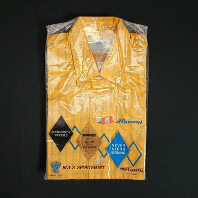 Camisa a Rayas Deadstock Años 60 Rara Talla 6 De Colección Niños Manga Corta Abotonada  Foto 1 de 3