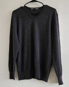 Everlane Sweater Men's Large Gray 100% WoolLightweight Pullover Soft Knit - Picture 1 of 7