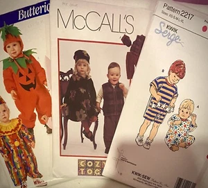 SET 3 Baby Patterns  Butterick 4598/McCall’s 9603/KWIK-SEW SERGER 2217 90s - Picture 1 of 7
