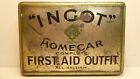Vintage Ingot Home Car First Aid Outfit Tin All British Auto Travel & Contents
