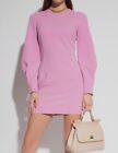 1150 $ Dolce & Gabbana Damska Różowa Długi Bluzka Rękaw Mini Sukienka Rozmiar 54