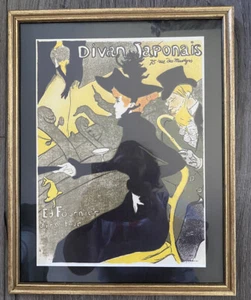 Henri de Toulouse Lautrec Gold Framed Print“Divan Japonais” 14” x 11”. - Picture 1 of 6