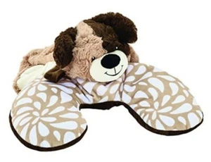 Animal Adventure Popovers Travel Pillow Tan Dog Transforms Character to Pillow - Picture 1 of 4
