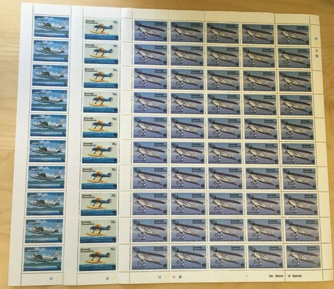 FULL SHEETS Grenadines 1983 555-8 - Manned Flight - Set of Sheets - MNH Cover
