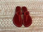 Bernardo Matrix Womens 8.5 Leather Sandals Thong Red Slides