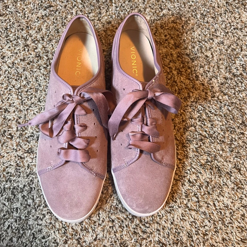 Vionic замшевые кроссовки лента шнурки комфорт ходьбы обувь женский размер 11 - Изображение 1 из 4