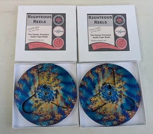 Righteous Reels 7" *Matched Pair* Metal Audio Tape Reels Support American Made! - Picture 1 of 2