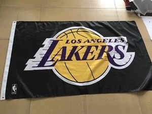 Los Angeles Lakers 3x5 Banner Flag Black Basketball NBA Grommets Lebron Kobe New - Picture 1 of 1