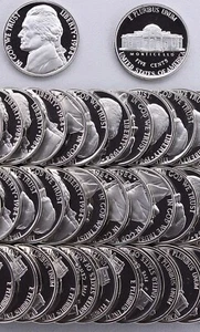 Rollo de 40 monedas de níquel Jefferson 1984-S a prueba - Imagen 1 de 1